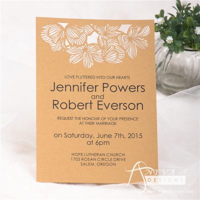 Fine Flower Top wedding invitation