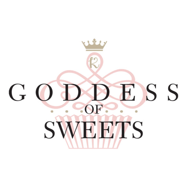 Goddess of Sweets logo - white