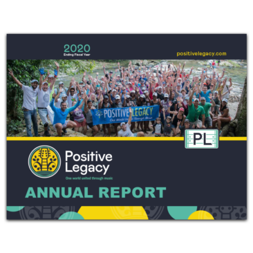 Graphic design for Positive Legacy Annual Report cover