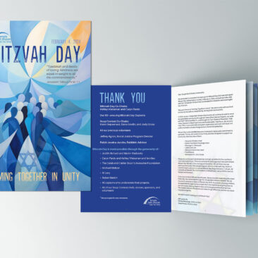 Graphic design for Mitzvah Day booklet