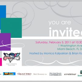 ARC Angel event invitation, Miami brunch design