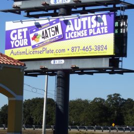 Florida Autism Plate outdoor billboard