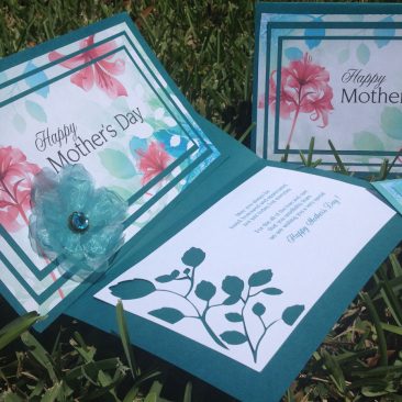 Mother's Day triple layer cards and embellishments