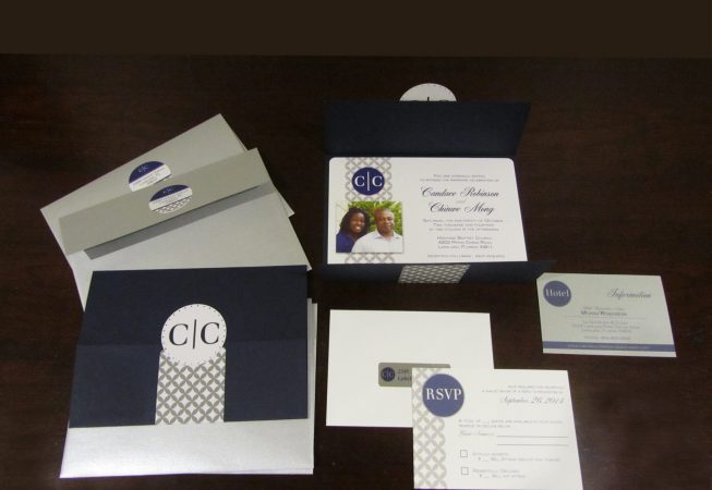 Gray Navy Wedding Package