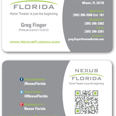 Nexus business cards with QR code