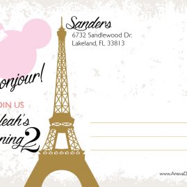 Paris Minnie Mouse Party Invitation