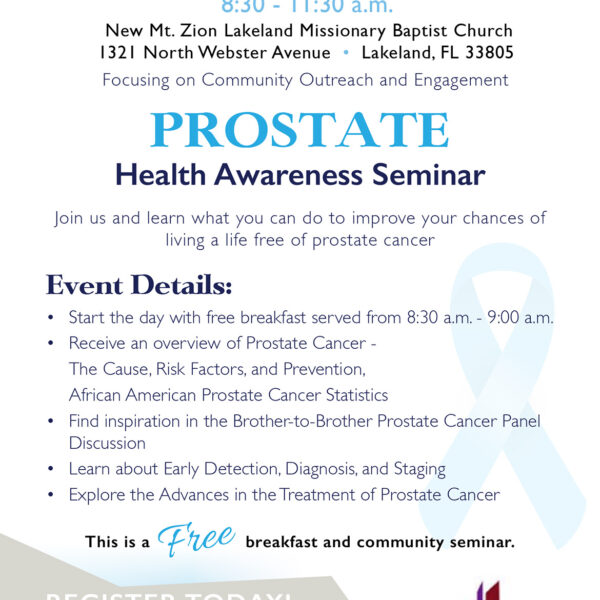Prostate Health Seminar Save the Date 